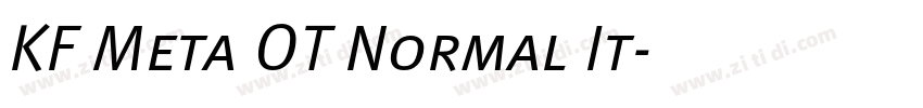KF Meta OT Normal It字体转换